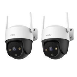 Kit Videovigilancia Cronos 2 Cámaras IMOU S41FEN ip rotación 355° audio bidireccional imagen a color 24/7 interiores/exteriores seguimiento inteligente + 2 MicroSD 32GB + Accesorios - Kit CCTV