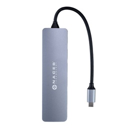 NACEB ADAPTADOR USB-C 7 EN 1 HDMI+3*USB3.0+PD+SD/TF NA-0127