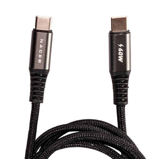 NACEB CABLE TIPO-C A TIPO-C 60W 1M NA-0140