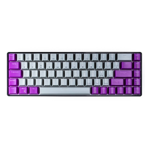 NACEB TECLADO MECANICO RGB 69 TECLAS GRIS CON EXTRA KEYCAPS NA-0963G