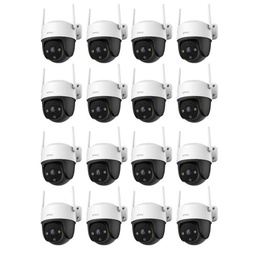 Kit Videovigilancia Cronos 16 Cámaras IMOU S41FEN ip rotación 355° audio bidireccional imagen a color 24/7 interiores/exteriores seguimiento inteligente + 16 MicroSD 128GB + Accesorios - Kit CCTV