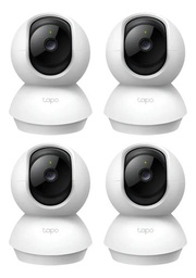 Kit Videovigilancia Cronos 4 cámaras TAPO C200C giro 360° audio bidireccional detección de movimiento control por voz visión nocturna modo privacidad + MicroSD 256GB + Accesorios - kit CCTV