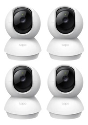 Kit Videovigilancia Cronos 4 cámaras TAPO C200 audio bidireccional detección de movimiento giro 360° visión nocturna control por voz modo privacidad + 4 MicroSD 32 GB + Accesorios - kit CCTV