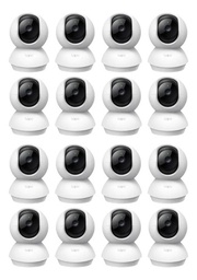 Kit Videovigilancia Cronos 16 cámaras TAPO C200 audio bidireccional detección de movimiento giro 360° visión nocturna control por voz modo privacidad + 16 MicroSD 64 GB + Accesorios - kit CCTV