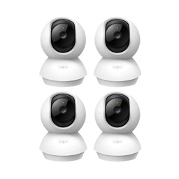Kit Videovigilancia Cronos 4 cámaras TAPO C200 audio bidireccional detección de movimiento giro 360° visión nocturna control por voz modo privacidad + 4 MicroSD 256 GB + Accesorios - kit CCTV