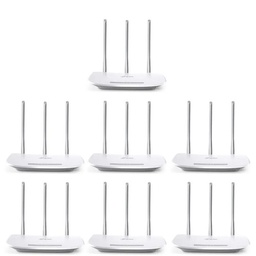 Kit Cronos 7 Routers TP-LINK TL-WR845N WiFi N300 3 Antenas 5dBi Cobertura Extendida Rendimiento Estable Seguridad WPA2 Plug And Play Ideal Casa Oficina