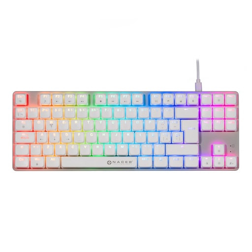 NACEB TECLADO MECANICO GAMER TKL LOW PROFILE RGB 87 TECLAS NA-0971