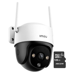 Kit Cronos Cámara de Seguridad Exterior Imou DK7 3MP Wi-Fi 6 + Microsd 128GB - IP66 360° Pan/Tilt Visión Nocturna Color 24/7 Audio Bidireccional Detección Humana Smart Tracking Alarma Activa – CCTV