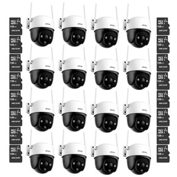 Kit Cronos 16 Cámaras de Seguridad Exterior Imou DK7 3MP Wi-Fi 6 + Microsd 128GB - IP66 360° Pan/Tilt Visión Nocturna Color 24/7 Audio Bidireccional Detección Humana Smart Tracking Alarma Activa – CCTV