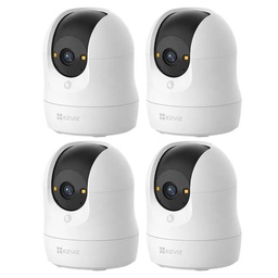 Kit Cronos 4 Cámaras de Seguridad Ezviz CS-C6N-G1-8MP WiFi | Cámara IP Interior 8MP 4K, Visión 360°, Seguimiento Inteligente, Audio Bidireccional, Visión Nocturna, Detección de Movimiento