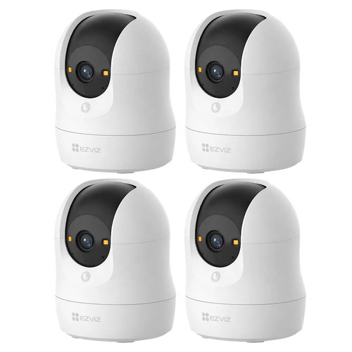 Kit Cronos 4 Cámaras de Seguridad Ezviz CS-C6N-G1-8MP WiFi | Cámara IP Interior 8MP 4K, Visión 360°, Seguimiento Inteligente, Audio Bidireccional, Visión Nocturna, Detección de Movimiento