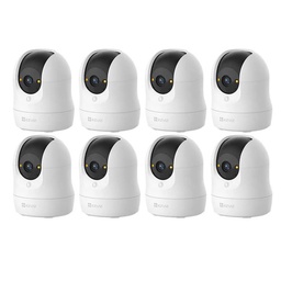 Kit Cronos 8 Cámaras de Seguridad Ezviz CS-C6N-G1-8MP WiFi | Cámara IP Interior 8MP 4K, Visión 360°, Seguimiento Inteligente, Audio Bidireccional, Visión Nocturna, Detección de Movimiento