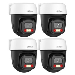 Kit Cronos 4 Cámaras Dahua IP DH-P3I-PV 3MP WiFi Exterior | Visión Nocturna a Color 30m, Detección Humana y Vehicular, Audio Bidireccional, Alarma Luz y Sonido, IP66 – CCTV