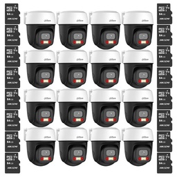 Kit Cronos 16 Cámaras Dahua IP DH-P3I-PV 3MP WiFi Exterior + MicroSD 64GB | Visión Nocturna a Color 30m Detección Humana y Vehicular Audio Bidireccional Alarma Luz y Sonido IP66 – CCTV