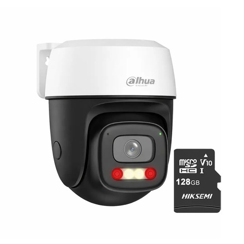 Kit Cronos Cámara Dahua IP DH-P3I-PV 3MP WiFi Exterior + MicroSD 128GB | Visión Nocturna a Color 30m Detección Humana y Vehicular Audio Bidireccional Alarma Luz y Sonido IP66 – CCTV