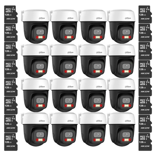 Kit Cronos 16 Cámaras Dahua IP DH-P3I-PV 3MP WiFi Exterior + MicroSD 128GB | Visión Nocturna a Color 30m Detección Humana y Vehicular Audio Bidireccional Alarma Luz y Sonido IP66 – CCTV