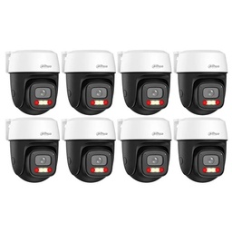 Kit Cronos 8 Cámaras Dahua IP DH-P5I-PV 5MP WiFi Exterior | Visión Nocturna a Color 30m, Detección Humana y Vehicular, Audio Bidireccional, Alarma Luz y Sonido, IP66 – CCTV