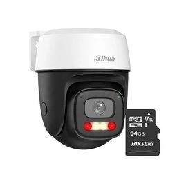 Kit Cronos Cámara Dahua IP DH-P5I-PV 5MP WiFi Exterior + MicroSD 64GB | Visión Nocturna a Color 30m Detección Humana y Vehicular Audio Bidireccional Alarma Luz y Sonido IP66 – CCTV