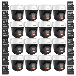 Kit Cronos 16 Cámaras Dahua IP DH-P5I-PV 5MP WiFi Exterior + MicroSD 64GB | Visión Nocturna a Color 30m Detección Humana y Vehicular Audio Bidireccional Alarma Luz y Sonido IP66 – CCTV