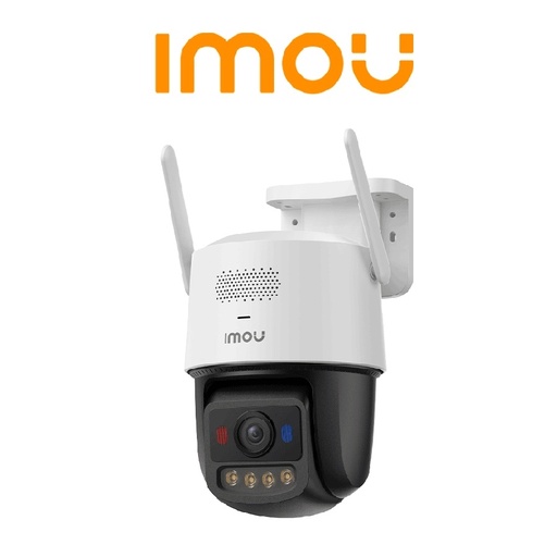 IMOU IPC-U7LN-6V0NE - Titan Pro 6MP P, WIFI, LENTE DE 3.6MM, NIGHT VISIÓN: 30 MTS SD 512GB, ALGO PLAY, 2 LUCES DE ADVERTENCIA ROJAS Y AZUL, AUDIO EN DOBLE VIA, SIRENA DE 125DB DOBLE BANDA 2.4/5G, AURORA 