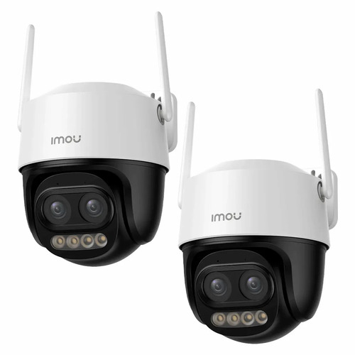 Kit Cronos 2 Cámaras de Seguridad Imou Cruiser Z IPC-S7DN-5M0WEZ 5MP Dual Wifi - Visión Nocturna Color 56Mts Zoom12X / Audio Bidireccional Detección Humana/Vehículos y Almacenamiento SD/Nube – Circuito Cerrado