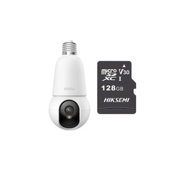 Kit cronos cámara IMOU BulbCam 5 Megapixeles IPC-K6C-5H1WEB Modo privacidad Detección y seguimiento de humanos & Vehículos Audio bidireccional video a color 24/7 + MIcrosd 128Gb + accesorios