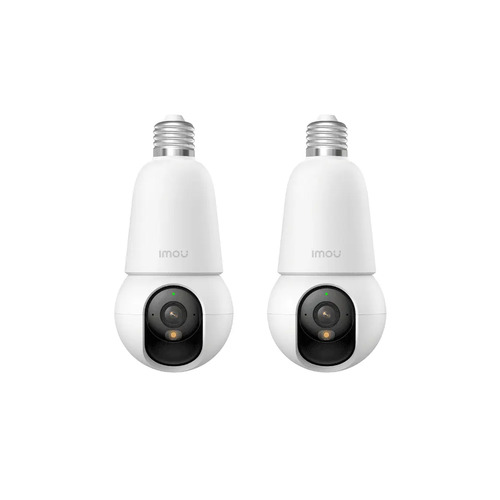 Kit cronos 2 cámaras IMOU BulbCam 3 Megapixeles IPC-K6C-3H1WEB Modo privacidad Detección de humanos & Vehículos Audio bidireccional video a color 24/7+ accesorios - KIt CCTV