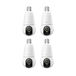 Kit cronos 4 cámaras IMOU BulbCam 3 Megapixeles IPC-K6C-3H1WEB Modo privacidad Detección de humanos & Vehículos Audio bidireccional video a color 24/7+ accesorios - KIt CCTV