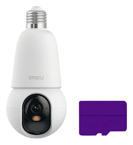 Kit cronos cámara IMOU BulbCam 3 Megapixeles IPC-K6C-3H1WEB Modo privacidad Detección de humanos & Vehículos Audio bidireccional video a color 24/7 + MIcrosd 64Gb + accesorios