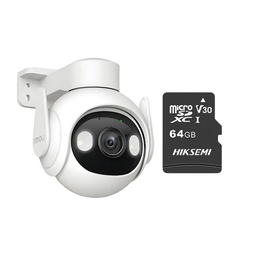 Kit cronos cámara de seguridad imou Cruiser 2 2k GS7EN-3M0WE IP WiFi video a Color 24/7 audio doble vía seguimiento y detección inteligente interiores/exteriores +  MicroSD 64 GB