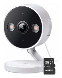 TAPO & cronos CAMARA Inteligente 4 MP 2K TPCAM430-PLUS-128 Detección inteligente de IA Alarma de luz y sonido personalizable Audio bidireccional Con proteccion IP66 Para uso Exterior + Almacenamiento MicroSD 128GB