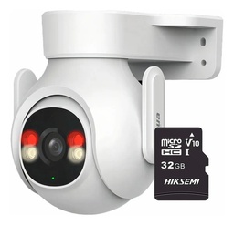 Dahua Cámara IP PT WiFi Resolución de 3MP Detección de humanos y vehículos por AI  + MicroSD 32GB Audio Bidireccional WiFi 6 Protección IP65  Visión 360 Visión Nocturna  Color Blanco DHT0060098