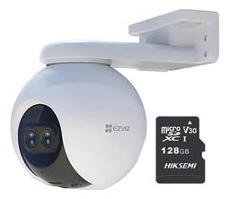 Ezviz Cámara PT IP 2 MP C8PF-PLUS-128 Wi-Fi Con Detección Humana Lente Dual Y Visión Nocturna en Color Cobertura Visual 360° Y Notificación Push + Memoria MicroSD 128 GB
