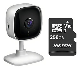 TP-LINK Cámara de seguridad Para interiores TAPO-C110-PLUS-256 Con MicroSD 256GB Audio Bidireccional Alarma con luz y sonido 3MP Fácil Configuración Detección de movimiento y notificaciones C110 Calidad Ultra alta definición