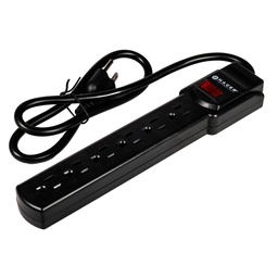NACEB BARRA MULTICONTACTOS 6 SOCKET CON SWITCH NA-0706
