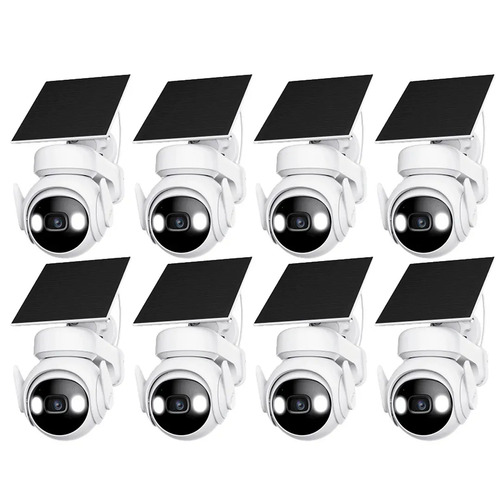 Kit Cronos 8 Cámaras Seguridad Exterior Imou Cell PT 4G con Panel Solar 3MP IP66 360° Pan Tilt Visión Nocturna Color Audio Bidireccional Detección Humana Alarma Activa MicroSD Nube CCTV 4G