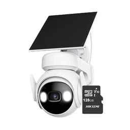 Kit Cronos Cámara Seguridad Exterior Imou Cell PT 4G con Panel Solar 3MP + 128GB MicroSD | IP66 360 Pan Tilt Visión Nocturna Color Audio Bidireccional Detección Humana Alarma Activa MicroSD Nube CCTV