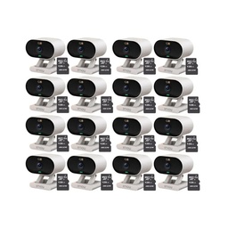 Kit cronos 16 cámaras Imou Ip Wifi 2mp C22FN-C Audio Bidireccional Detección De Humanos visión nocturna notificaciones instantáneas certificación IP65  + 16 Microsd 128 gb + Accesorios - Kit CCTV