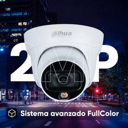 Cámara Domo Hdcvi Fullcolor 1080p Dahua Hac-hfw1239t-a-led