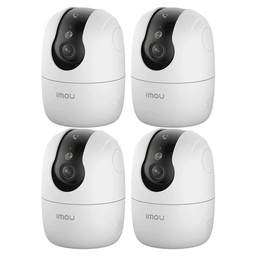 Kit Cronos 4 Cámaras Seguridad Interior Imou Ranger 2C Pro 3MP WiFi 360° Pan Tilt Visión Nocturna Color Audio Bidireccional Detección Humana Smart Tracking Alarma Activa SD Nube CCTV