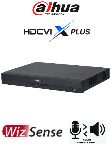 DAHUA DH-XVR5232AN-I3/T - DVR de 32 Canales 5 MP Lite WizSense/ HDCVI X PLUS/ Audio Bidireccional en los 32 Canales/ H.265+/ Hasta 32 Ch HDCVI/ Reconocimiento Facial/ SMD Plus/ Protección Perimetral/ 2 Sata de Hasta 16 TB/ Compatible con Dolink Care