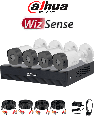 DAHUA DHI-KIT/XVR1B04-I/T/4-B1A11N-0280B - Kit de 4 canales HD/ Cámaras B1A11 de 1 MP/ Lente de 2.8mm/ Soporta 4 Canales más 1 IP o Hasta 5 Canales IP/ SMD Plus / Compresión H.265/ Cámaras de Policarbonato