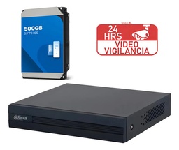 Kit De Grabación Dahua XVR1B04 4ch 1080p Hdd 500gb
