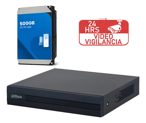 Kit De Grabación Dahua XVR1B04 4ch 1080p Hdd 500gb