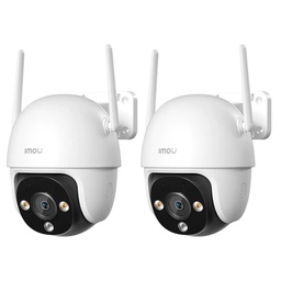 Kit Videovigilancia 2 Cámaras Imou PT IPC-DK7 2MP WiFi Full Color Audio Color Blanco + Accesorios - Kit de Cámara Inteligente DK7-2MP-EP / Disuasión Activa y Ranura MicroSD - CCTV
