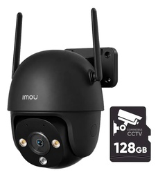 Kit Videovigilancia Cámara Imou PT IPC-DK7 2MP WiFi Full Color Audio Color Negro + Memoria Micro SD 128GB + Accesorios - Kit de Cámara Inteligente DK7-2MP-EP-128 / Disuasión Activa - CCTV
