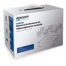 Kit TurboHD Epcom B8KITMIC/T 4ch 4 cámaras bala 1080p