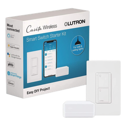 Kit hub controlador e interruptor Lutron Caseta PBDGPKG1WS