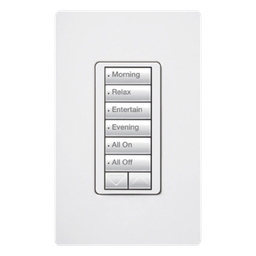 Teclado Lutron RRDHN6BRLWH SeeTouch híbrido 6 botones