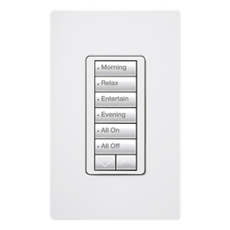 Teclado Lutron RRDW6BRLWH seeTouch 6 botones blanco